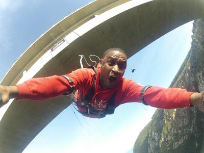 Africa's highest bridge bungee, 216m from Bloukrans Bridge Africa's highest bridge bungee, 216m from Bloukrans Bridge